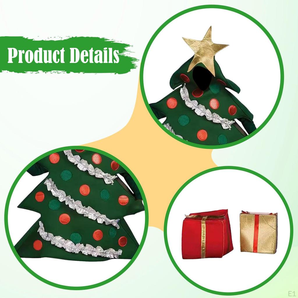 Christmas Tree Costume Outfit for Stage Performance Masquerade Party Role Play