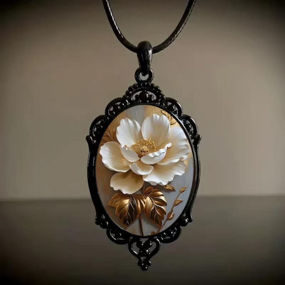 Jewelry Accessories Floral Necklace Vintage Charm Necklace Creative Gift Charming Necklace