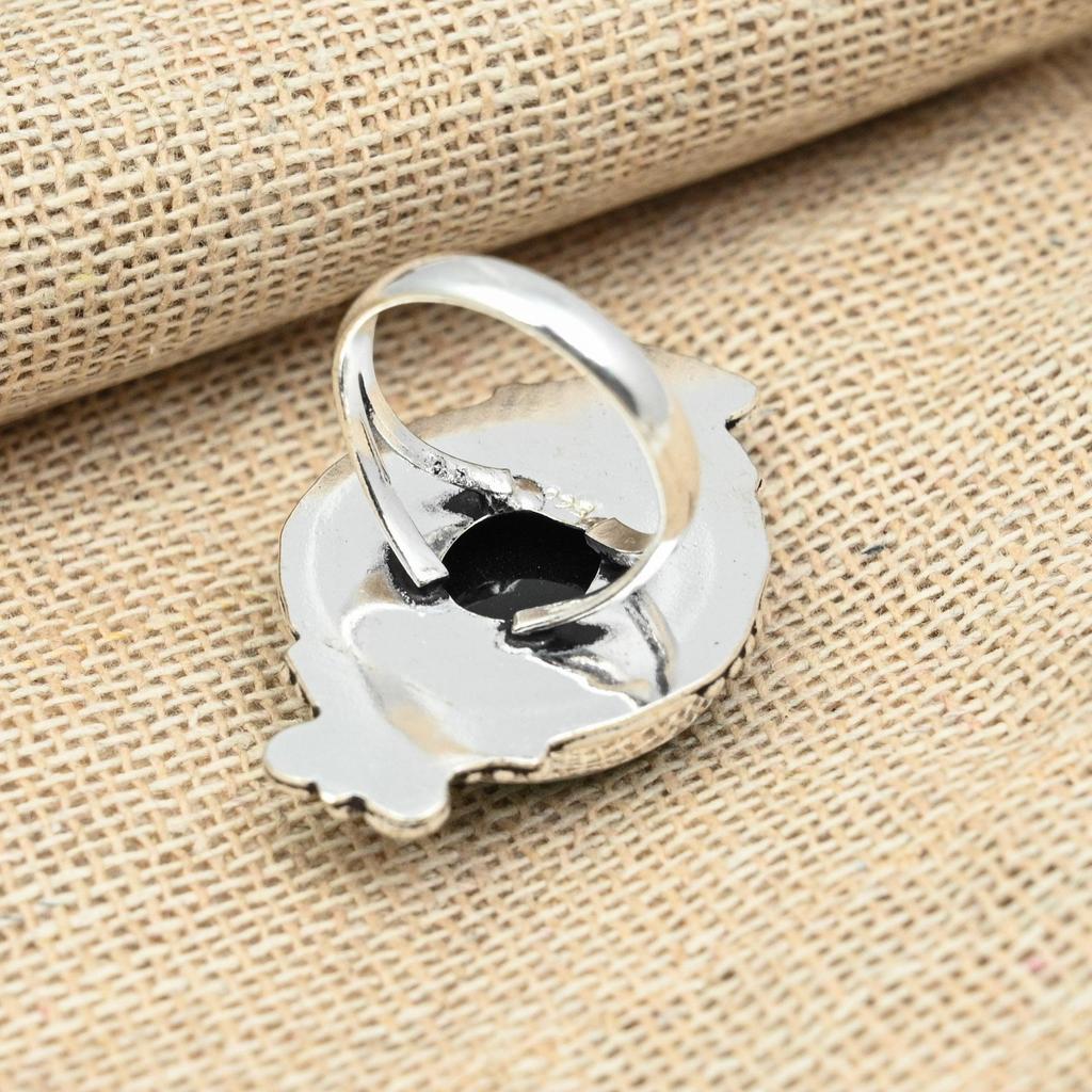 Australian Blue Triplet Opal Gemstone 925 Sterling Silver Handmade Ring Designer Jewelry