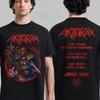 Unisexs Tshirt Streetwear Hip Hop New Anthrax Cotton Band Shirt Unisex Summer Short Sleeve Fashion Tee Luxury Casual Vintage Tops