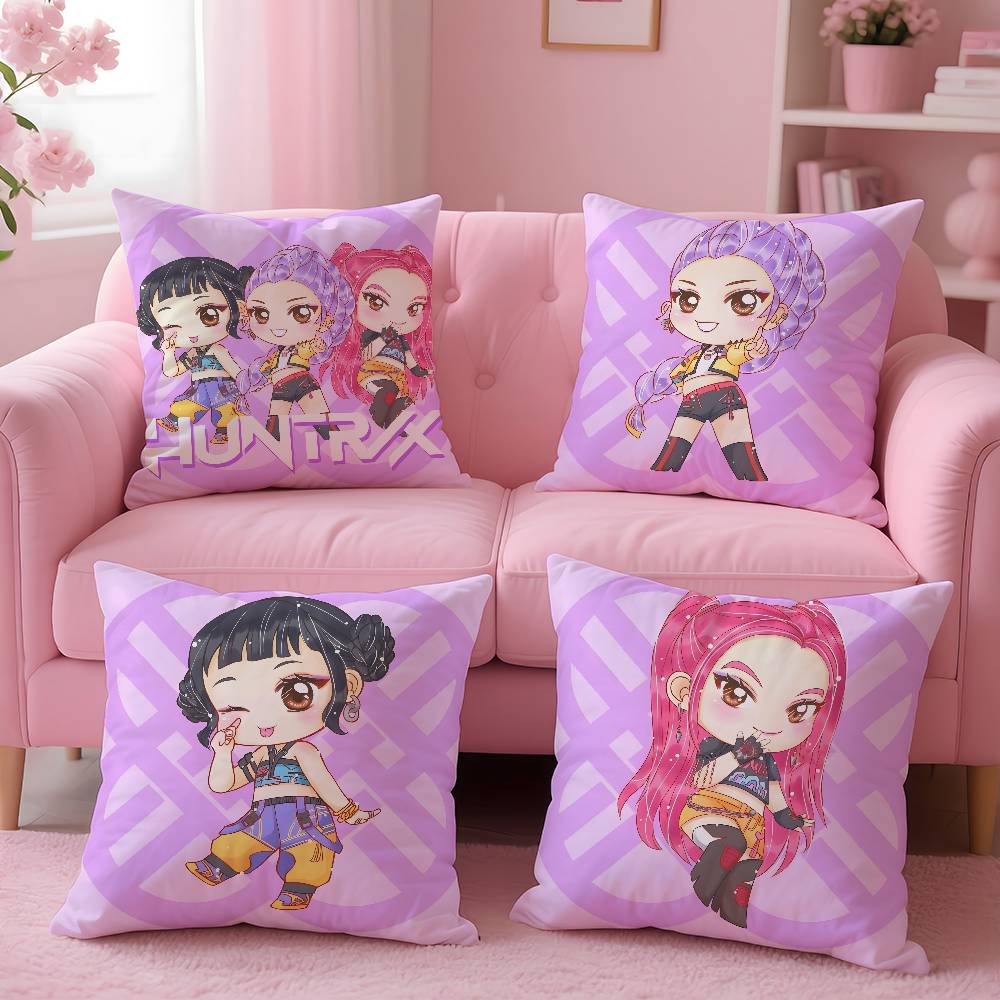 Kpops D-Demon H-Hunters Pillow Case Pattern Printed Pillowcase For Living Room Sofa Cushion Cover & Bedroom Decor