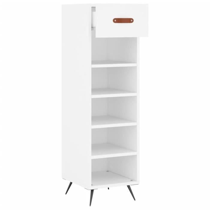 VidaXL Shoe Cabinet White 30x35x105 Cm Engineered Wood 829644