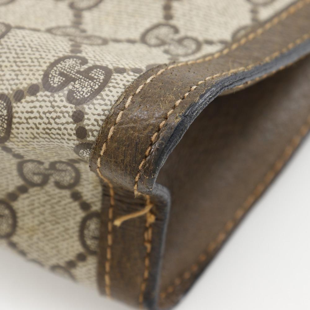 GUCCI Sherry line Clutch bag Pouch Gucci Parfum Novelty Brown GG plus/leather unisex Used