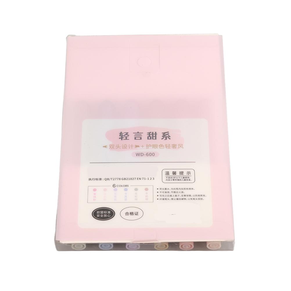 6 Buc 6 Culori Pastel Pixuri Evidențiator Vârf Moale Pixuri Marker Evidențiator pentru Studenți Adolescenți Copii