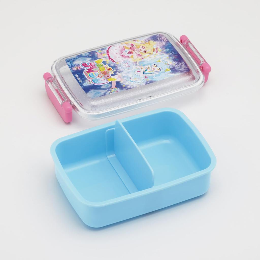 Skater Lunch Box for Children, 450ml, with a Dome-shaped Lid for Easy Packing, 1-tier, Made In Japan, "Onegai I-Pri" Design, for Girls, RBF3AN-A