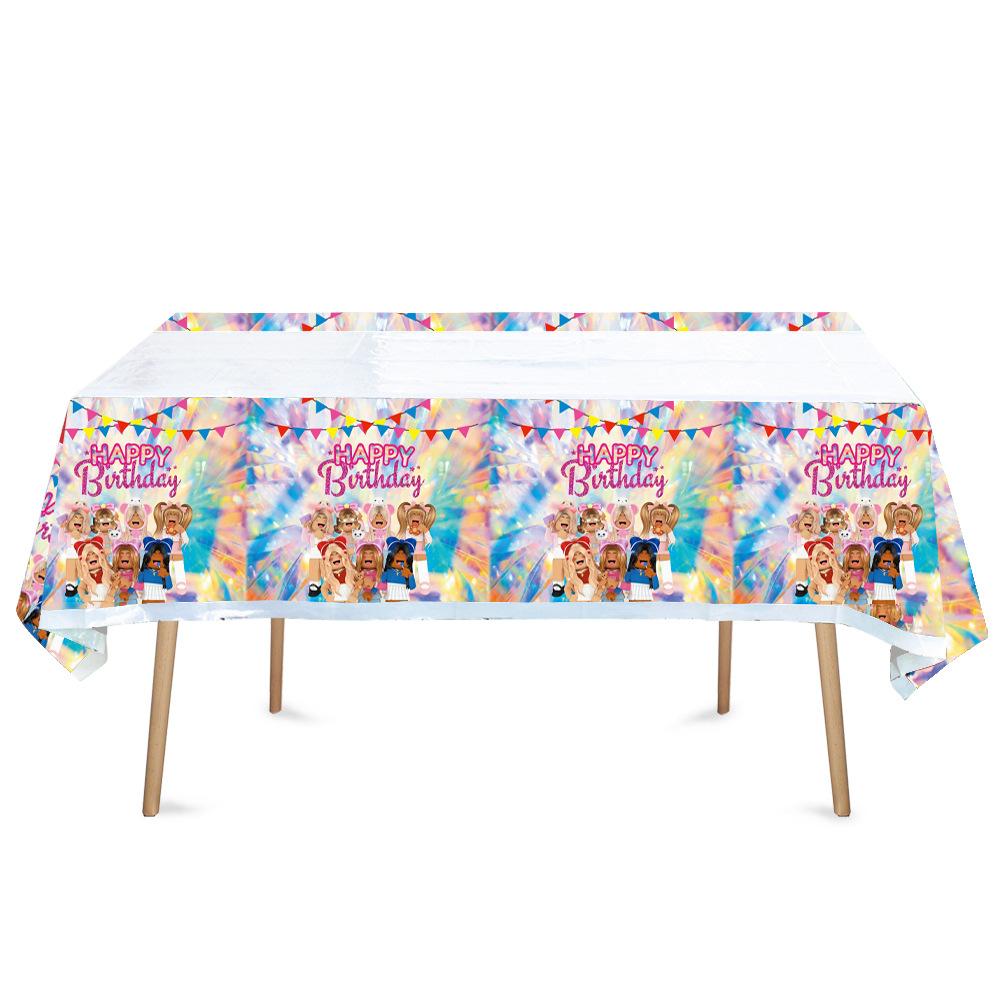 Pink Roblox Birthday Party Supplies Disposable Cutlery Paper Plates Paper Cups Paper Towels Girls Eco-Friendly Paper Products