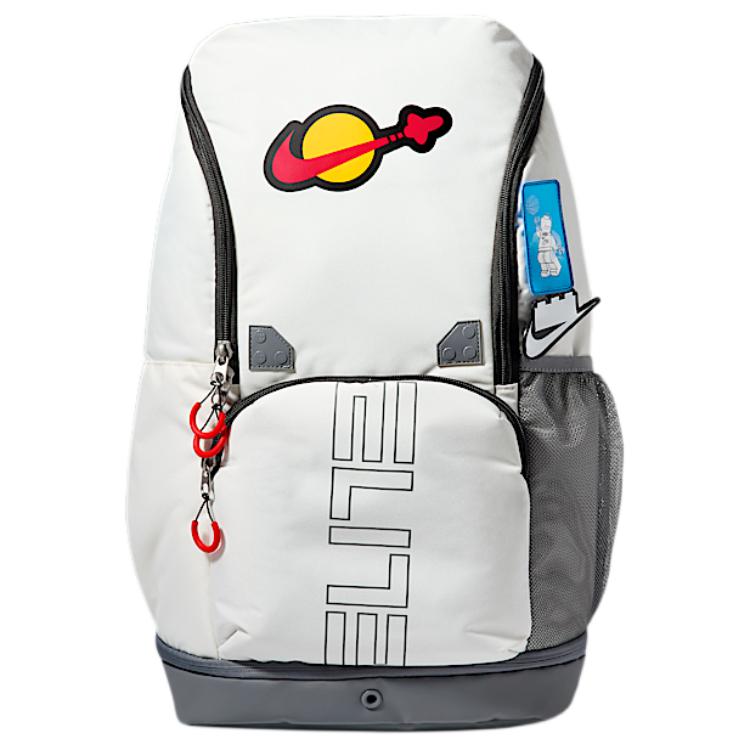 Geantă Bărbați Colaborare Nike X LEGO Rucsacuri din Material Varsity Elite Unisex Alb Nisip/Gri Fumuriu/Roșu Far ONESIZE white