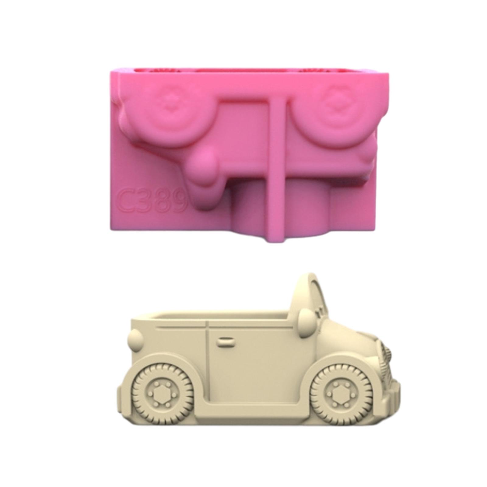 

Geometric Small Motorcar Gypsum Silicone Molds Storage Box Mold for Making Succulent Plant Pot Flower Pot Pen Holder 1