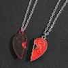 New Couple Necklace Creative Magnet Buckle Men's and Women's Pendant Set Heart-shaped Love Letter Necklace