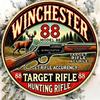 Winchester Model Vintage Wall Art SignA Metal Plaque with Retro DesignPerfect for Decorating HomesHunting RoomsEasy To Hang