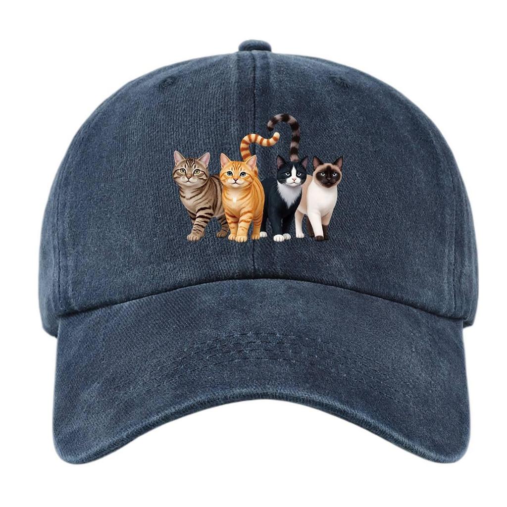 Pc Fun and Cute Cat Pattern Printed Baseball Cap Lightweight Comfortable and Breathable with Adjustable Size An Excellent