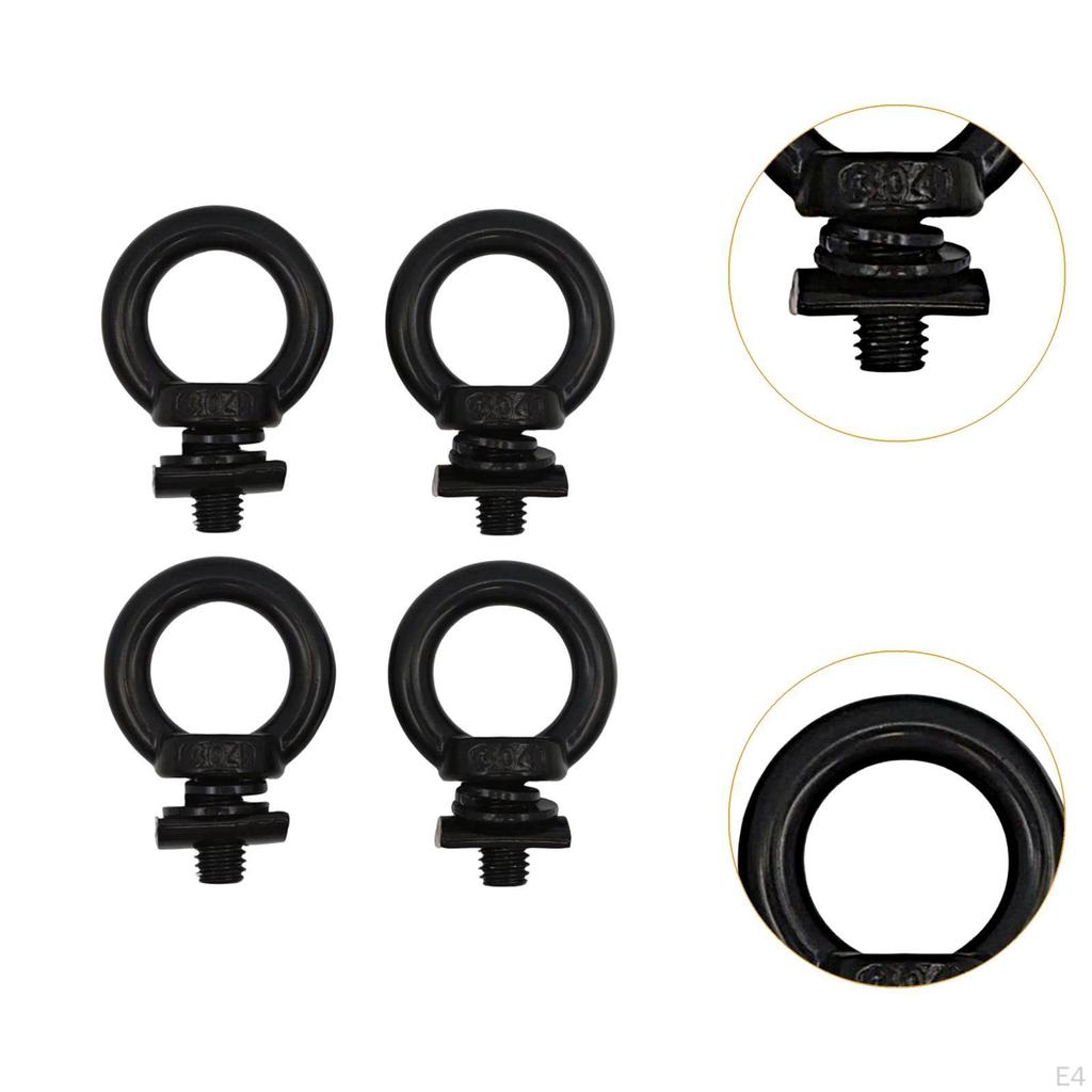 4 Pieces Eye Bolt Mount Stainless Steel Heavy Duty T Nut Tie Down s for Ropes Roof Racks