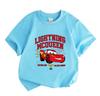 Kids Boys Girls Crew Neck Short Sleeve 100% Cotton T-Shirt, Cute Racing Car Graphic Print Piston Cup Racing Series Casual Tees for Toddlers Children S