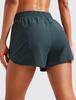 CRZ YOGA Breathable Running Shorts with 7cm Size L Women's Quick-Drying Lining, Inseam, Melanite,