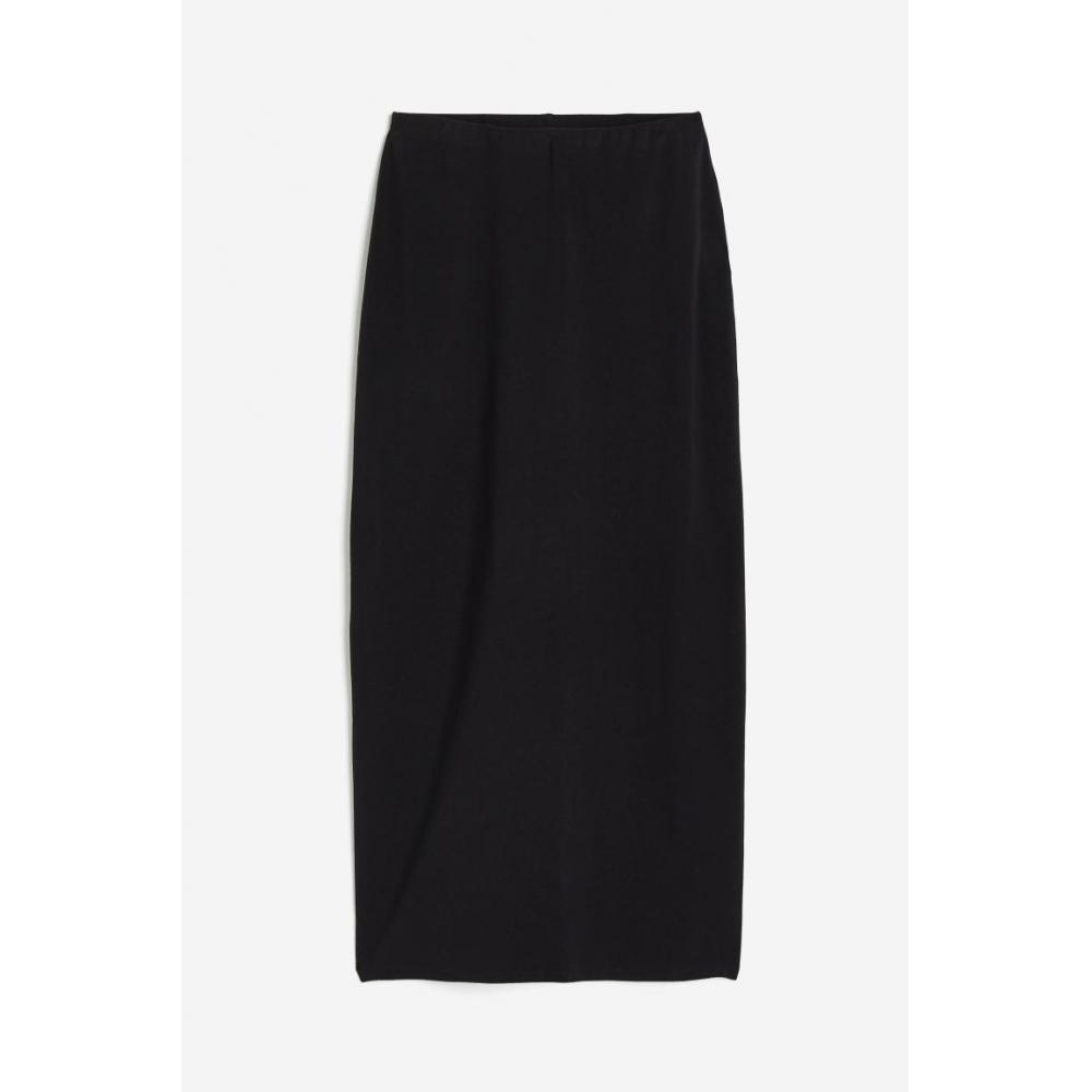

H M Jersey Pencil Skirt Black