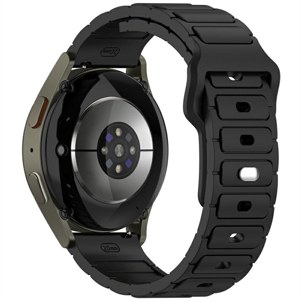 

KALEBOL 20mm Silicone Watch Strap for Samsung Galaxy Watch6 Classic 47mm/43mm/Huawei Watch GT 3 Pro 43mm I-Shaped Watch Band Black