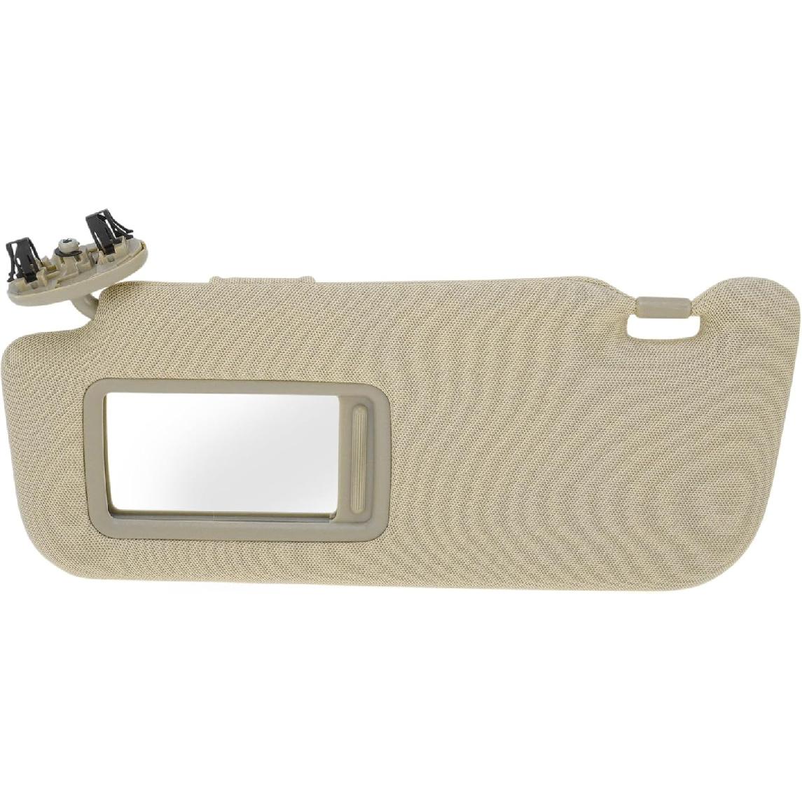 Left Driver Side Sun Visor Fit for Toyota Corolla 2007-2013 Car Sun Visor Assembly W/Vanity Light & Mirror Replaces No.74320-02711-E0 Beige