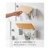 Yamazaki Jitsugyo Magnetic Key Hook Long Natural W33 x D6 x H11cm RIN Key Entrance Storage Floating Storage Easy Installation 10607