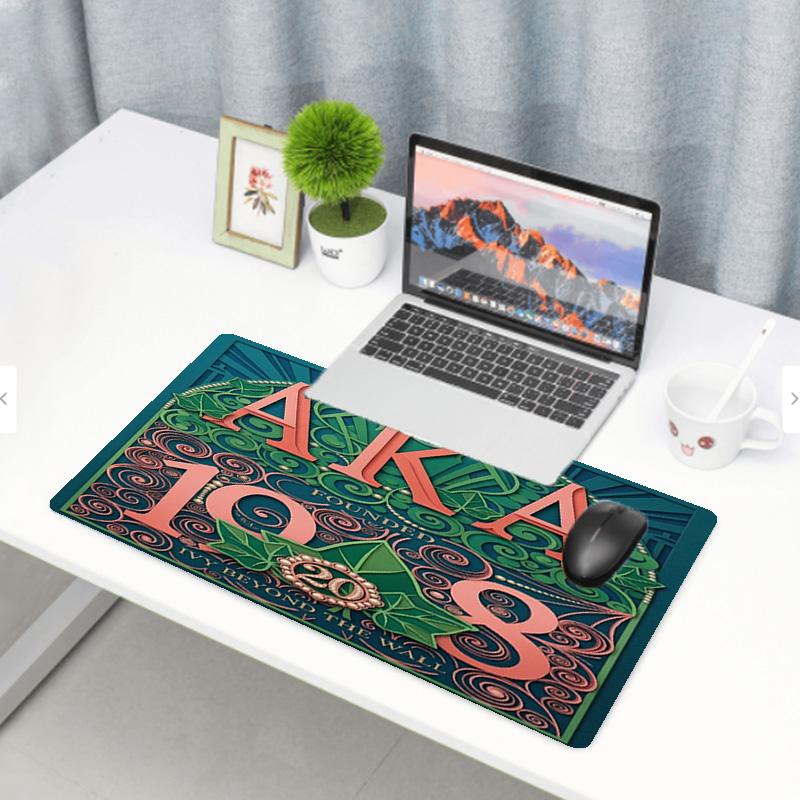 Alpha Kappa Alpha Print Mouse Pad, Anti‑Slip Desktop keyboard Mat, for PC Laptop Gaming Working Daily Use, Cool Festival Surprise Gift