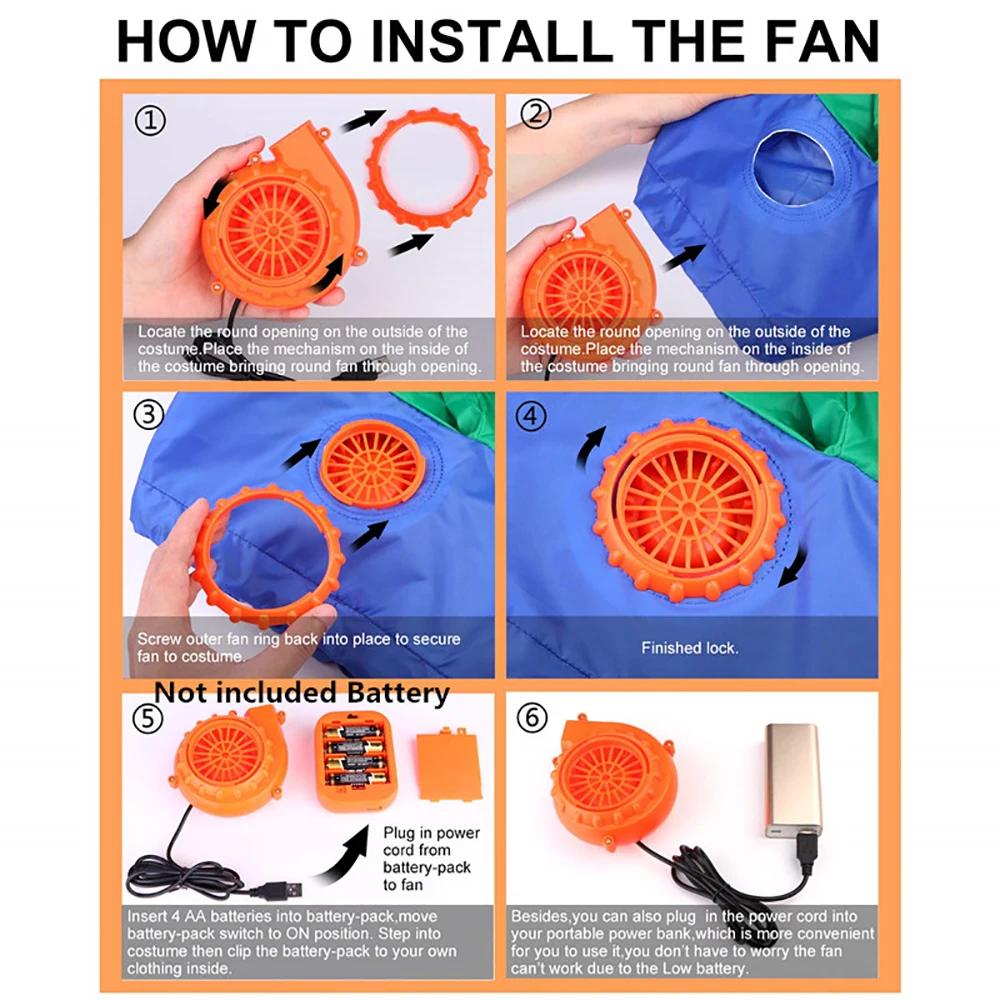 Shark Inflatable Costume, Blow Up Cosplay Suit for Adults Kids, Giant Novelty Halloween Fancy Dress Party Outfit with Fan Blower,