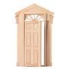 1:12 Doll House Mini Wooden Steepletop Door for Dolls DIY Dollhouse Furniture Accessories