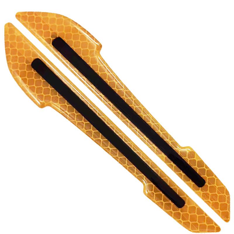 "Car Reflective Decorative Stickers: Carbon Fiber Door Bowls, Mirrors, Wheel Eyebrows & Bumper Anti-Collision Strips"