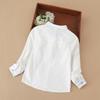 Boys Shirt White Cotton Long Sleeve Clothes for Toddler Boys Casual Top for Kids Aged 2-6 School Children