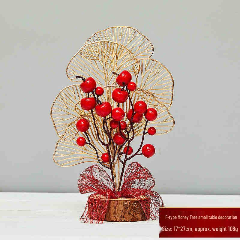 2026 Chinese New Year Red Berry Money Tree Decoration for Spring Festival Photography Prop