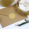 Kraft Paper Round Sealing Stickers - Blank, Self-Adhesive Labels for Gift Bag Craft Packaging