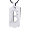 ZRM Jewelry Stainless Steel 26 English Alphabet Pendant Necklace Men Jewelry Personality Hollow Letter Pendant Friends Gifts