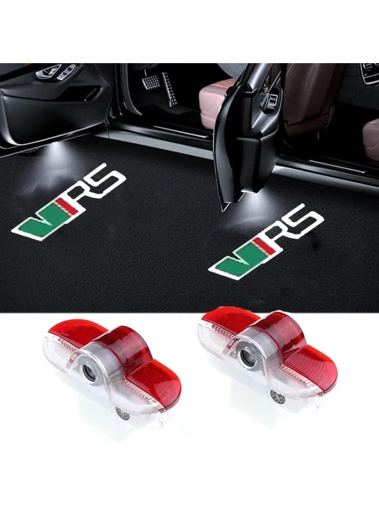

Car Sticker 2025 Hot 2Pcs LED Car Decor Door 3D Ghost Shadow Projector Courtesy Lights logo For Skoda Octavia A5 1Z 2 MK2 2001 -
