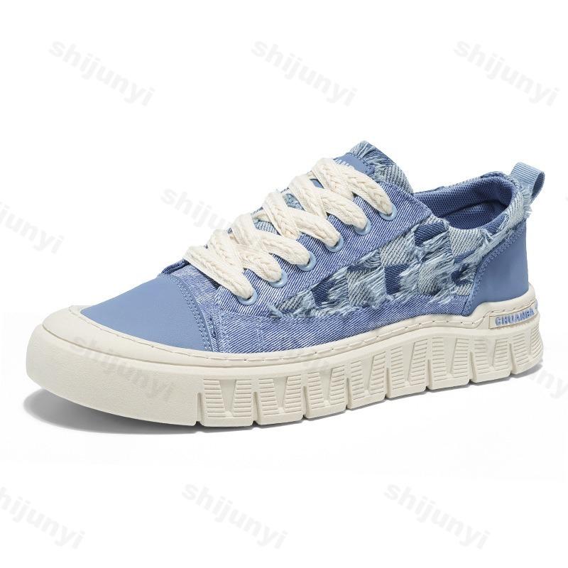 Fashion 2025 Autumn New Fashion Trend Casual Thick Soled Canvas Shoes for Men Breathable Low Top Comofrtable Versatile Chunky Sneakers