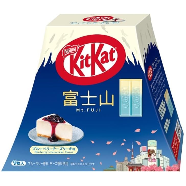 

KitKat со вкусом черничного чизкейка, упаковка Fuji, 9 шт., Mt.