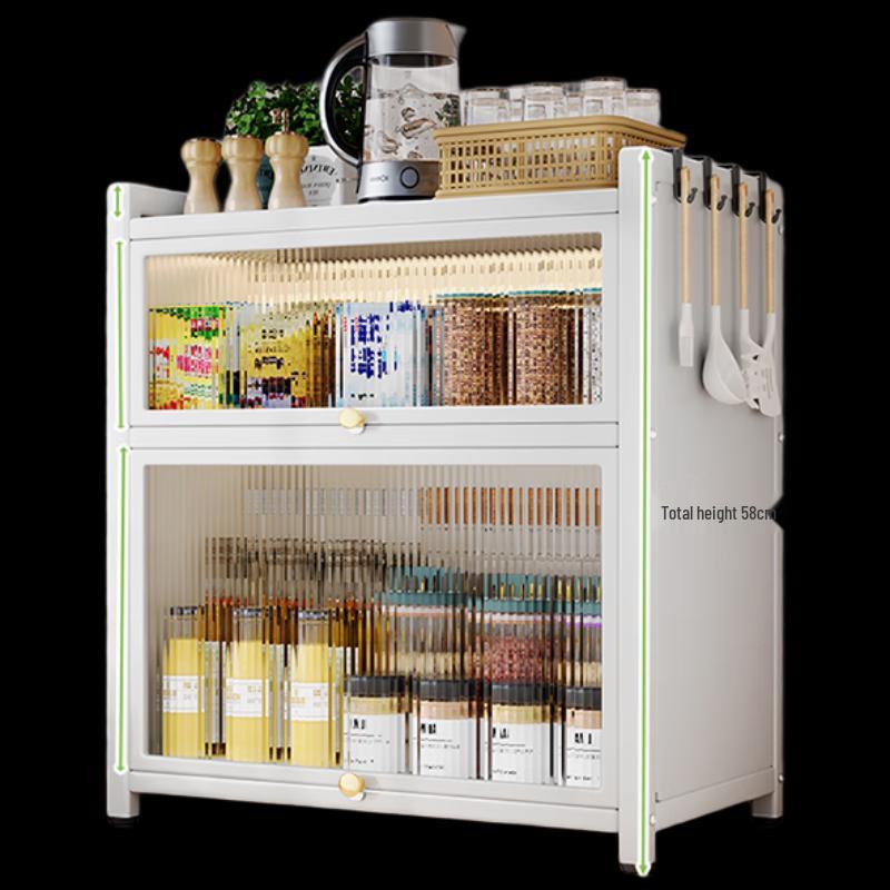 Woding Dustproof Rustproof Kitchen Spice Rack with Lid