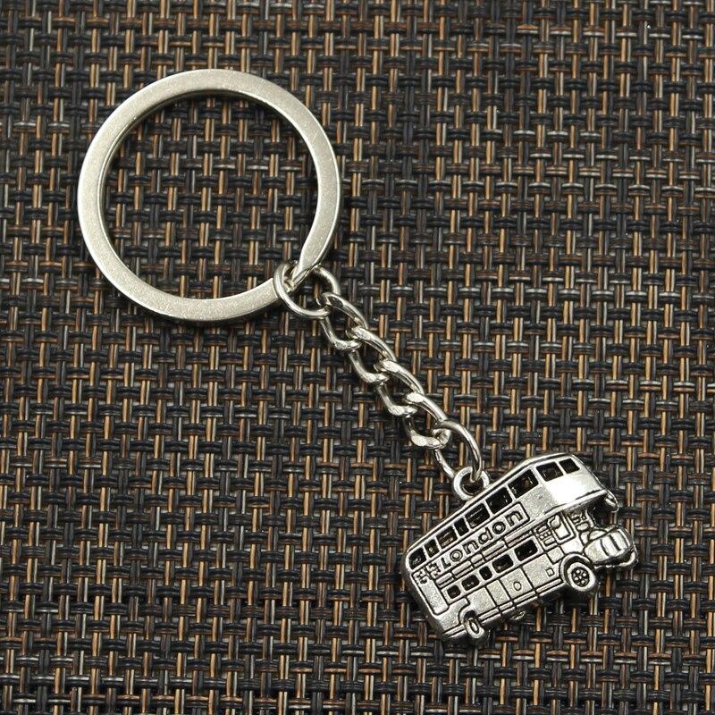 Fashion 30mm Breloc Metal Breloc Breloc Bijuterii Placat Antich Autobuz Londra Pandantiv 20x25mm