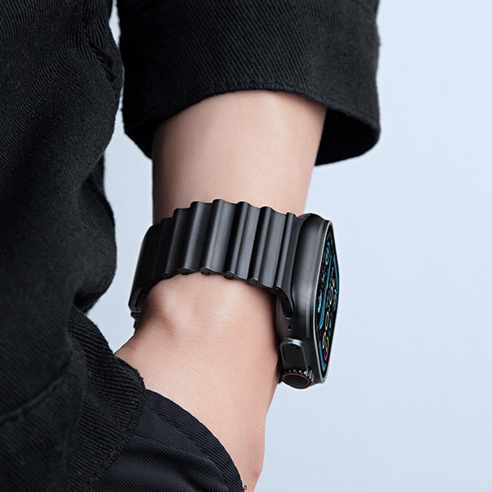 Magnetic Stainless Steel Band for Apple Watch Ultra 3 2 49mm Business Men Straps For iwatch 11 10 9 8 7 6 5 4 se 46mm 45mm 44mm