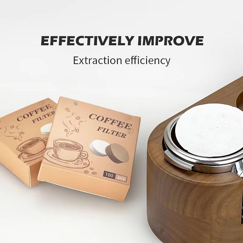 100Pcs Round Water Filter Papers 51/53/58mm Espresso Portafilter Accessories  Barista Tools