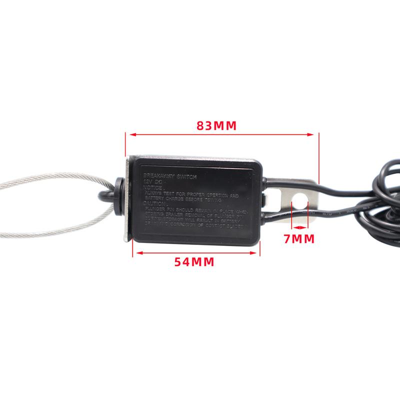 Trailer Breakaway Switch Professional Emergency Breakaway Coiled Cable Strong Connection Weather-resistant for RV Towing Trailer