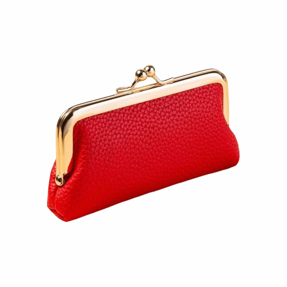Secure Closure PU Buckle Coin Purse Large Capacity Lipstick Storage Bag  Evening Out