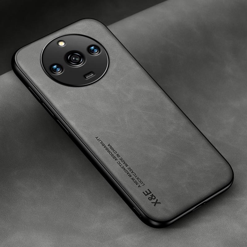 Luxury Leather Case For Realme 11 Pro Plus Cover Magnetic Car Holder Silicone Protection Phone Case For Realme 11 Pro 5G 11Pro