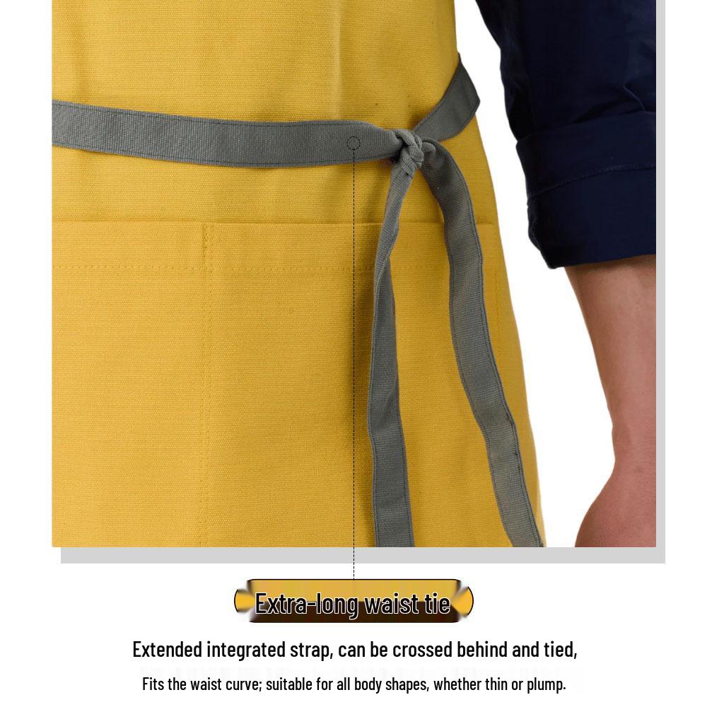 Cotton Canvas Waterproof Apron for Men & Women - Ideal for Commercial Kitchens