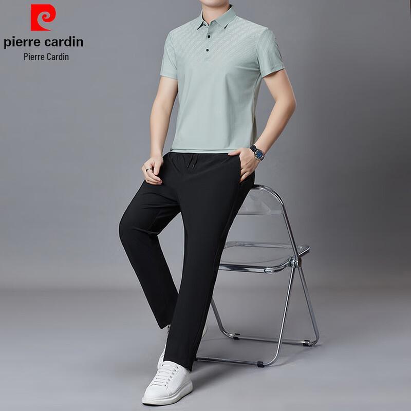 Pierre Cardin Men's Ice Silk Cooling Short-Sleeve T-Shirt & Pants Set