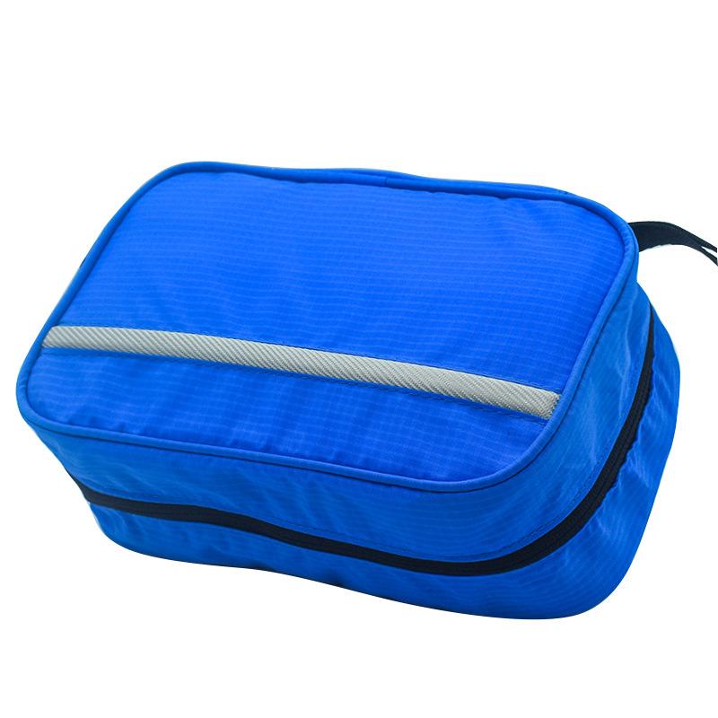 1Pc Three In One Travel Wash Bag Portable Hanging Storage Bag Nylon Waterproof Dry Wet Separation Cosmetic Wash Supplies Storage