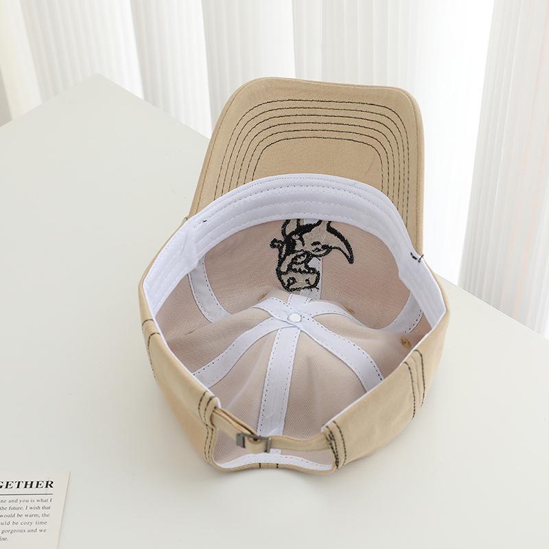 Frühlings Dino Stickerei Kinder Entenschnabel Kappe: Stylische koreanische Baseballkappe für Jungen & Mädchen, lässiger Sonnenschutz