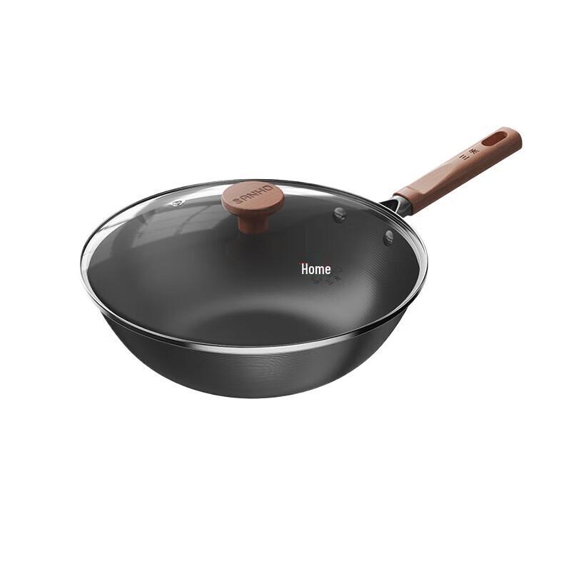 Sanhe Heyuan 0-Coating Non-Stick Iron Wok