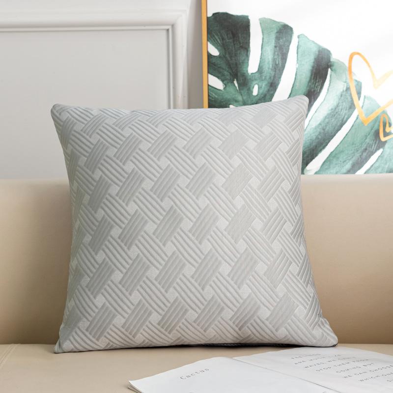 1pcs Creative Ice Silk Pillow Cover Solid Color Diamond Pattern Cushion Cover Home Sofa Decorative Pillowcase 45x45cm