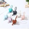 Cute Elephant Keychain Women'S Exquisite Bag Pendant Creative Pu Leather Car Keyring Hand Rope Bag Charm Jewelry Accessory Gifts
