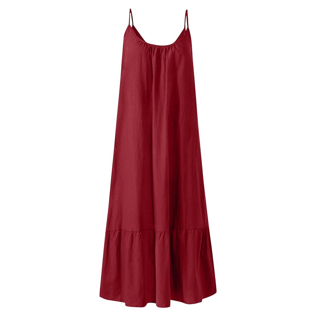 Abiti Donna Senza Schiena Senza Spalline, Abito Loungewear Senza Schiena, Senza Maniche, Abito da Casa, Abito Lungo con Fiocco sulla Schiena