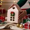 K1AE Christmas Wonderland Cottage Gift Box, House Shaped Gift Box Gifts and Enjoyment for Luxury Homes Red Christmas