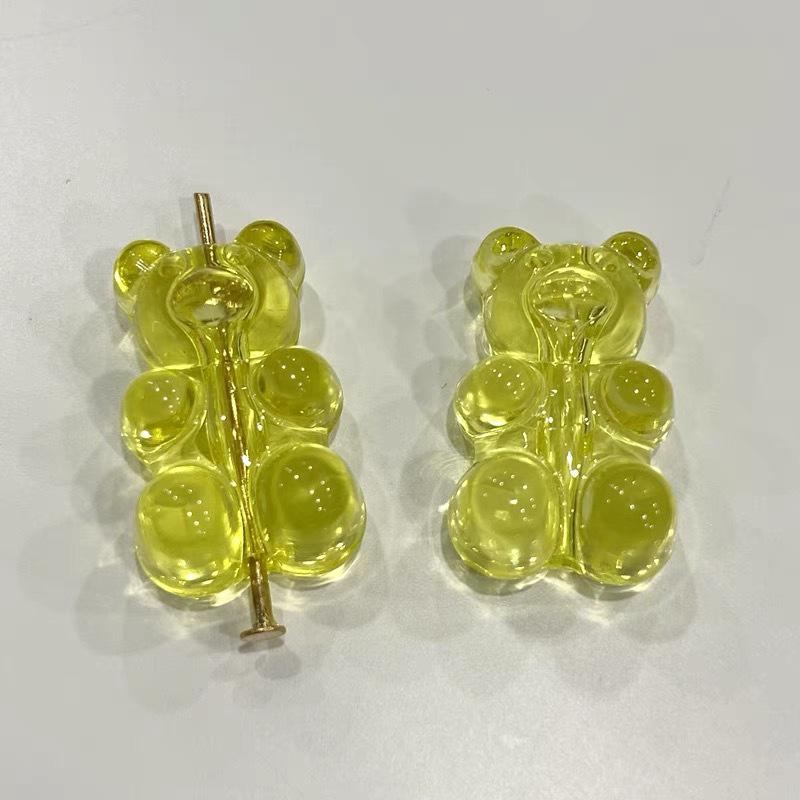 316 Multi-color Transparent Acrylic Bear Beads for DIY Hair Ties, Phone Chains, Bag Chains, and Accessories